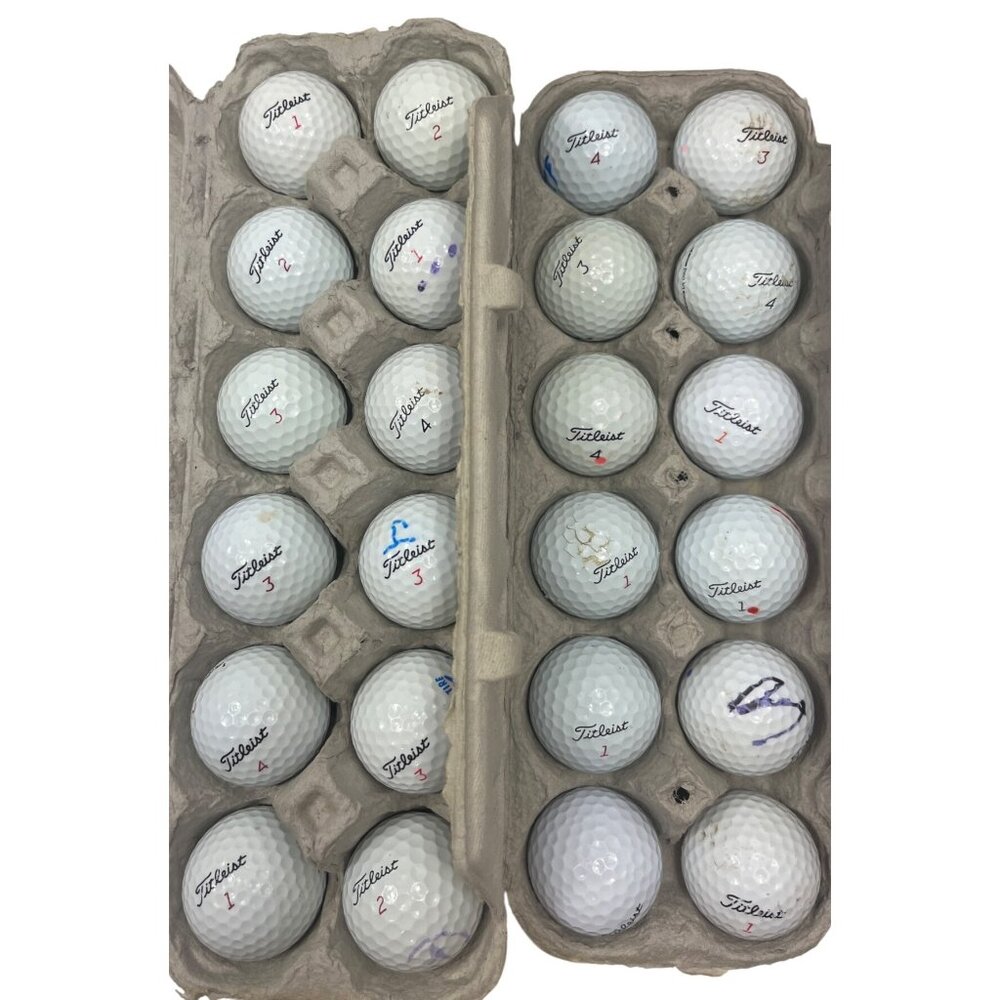 Titleist Golf Balls Pre-Owned Assorted Numbers & Markings Set Of 24 95b